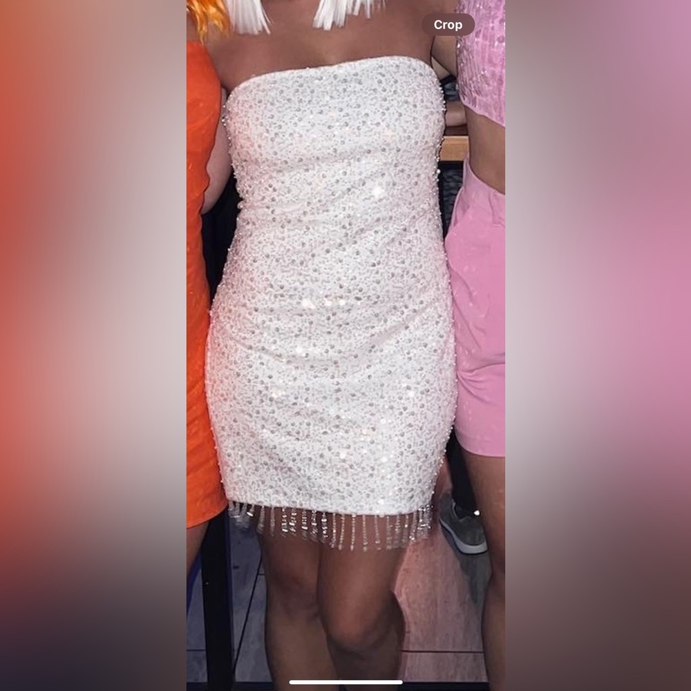12th tribe white sequin dress